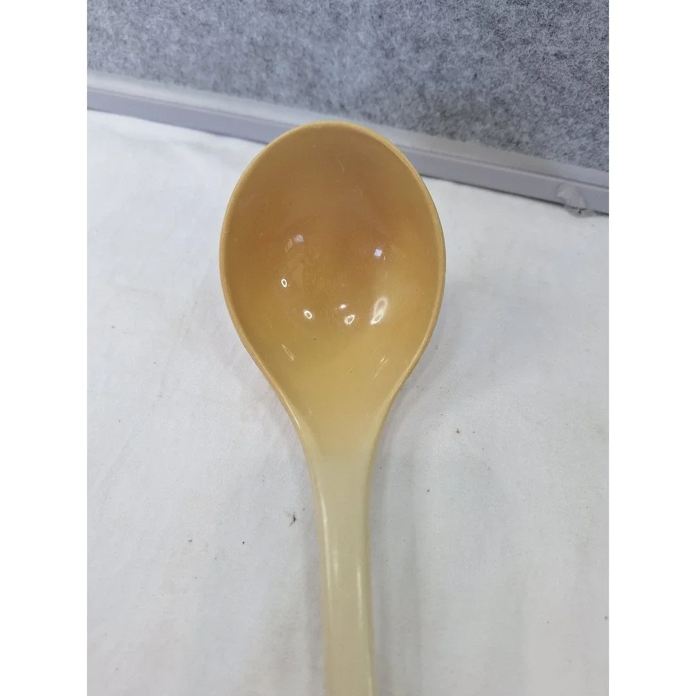 Vintage Ensar Corp Nylon Soup Ladle Tan Beige Kitchen Utensil Made in USA 12.5